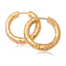 Load image into Gallery viewer, Handcrafted Gold-Plated Hoop Earrings from Bali - Endless Hoops in Gold | NOVICA
