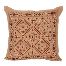 Load image into Gallery viewer, Cotton Cushion Cover with Geometric Motif - Geometric Delight | NOVICA