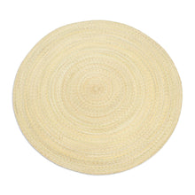 Load image into Gallery viewer, Single Layer Braided Palm Frond Accent Mat from Mexico - Single Braided Circles | NOVICA