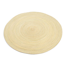 Load image into Gallery viewer, Single Layer Braided Palm Frond Accent Mat from Mexico - Single Braided Circles | NOVICA