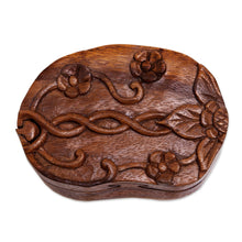 Load image into Gallery viewer, Decorative Suar Wood Puzzle Box - Autumn Treasure | NOVICA