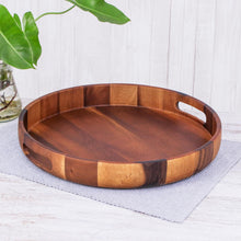 Load image into Gallery viewer, Hand Carved Raintree Wood Serving Tray - Hand and Foot | NOVICA