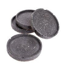 Load image into Gallery viewer, Molded Cement Round Coasters in Speckled Black (Set of 4) - Speckled Black | NOVICA