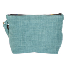 Load image into Gallery viewer, Costa Rican Polyester Wristlet Bag with Tropical Design - Wild View | NOVICA