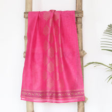 Load image into Gallery viewer, Block-Printed Cotton Blend Shawl from India - Ruby Sea | NOVICA