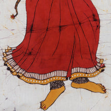 Load image into Gallery viewer, Batik Cotton Wall Hanging with Dance Motif - Dancing Beauty | NOVICA