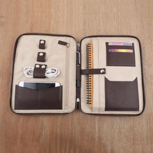 Load image into Gallery viewer, Brown Leather Travel Office Folio - Ultimate Travel Folio in Brown | NOVICA