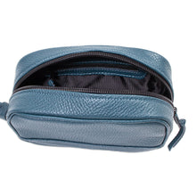 Load image into Gallery viewer, Pacific Blue Leather Travel Tote with Zippered Compartment - Guanajuato Tote | NOVICA