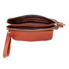Load image into Gallery viewer, Classic Design Leather Wristlet with Various Compartments - Bajio Bound | NOVICA