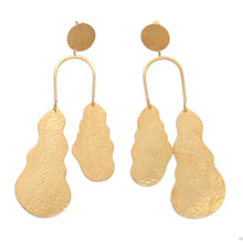 Load image into Gallery viewer, Artisan Crafted Gold-Plated Dangle Earrings - Break the Silence | NOVICA
