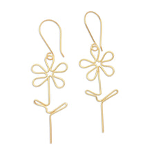 Load image into Gallery viewer, Hand Made Gold-Plated Floral Earrings - Make My Day | NOVICA
