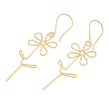 Load image into Gallery viewer, Hand Made Gold-Plated Floral Earrings - Make My Day | NOVICA