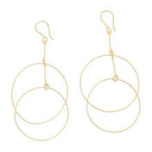 Load image into Gallery viewer, Handcrafted Gold-Plated Dangle Earrings - Layer Cake | NOVICA