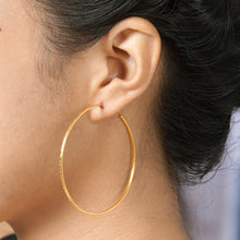 Load image into Gallery viewer, Gold-Plated Half-Hoop Earrings from Bali - Through the Hoop | NOVICA