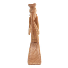 Load image into Gallery viewer, Artisan Hand Carved Wood Sculpture - Woman Praying | NOVICA