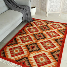 Load image into Gallery viewer, Hand Crafted Wool Area Rug with Cotton Warp - Learn by Heart | NOVICA