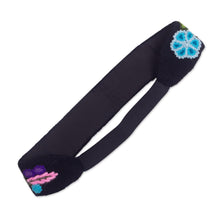 Load image into Gallery viewer, Hand Embroidered Wool Headband - Floral Vista | NOVICA