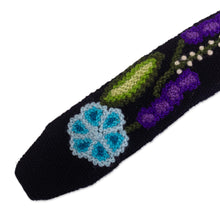 Load image into Gallery viewer, Hand Embroidered Wool Headband - Floral Vista | NOVICA