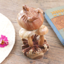 Load image into Gallery viewer, Mushroom Motif Wood Sculpture - Fierce Scorpion | NOVICA