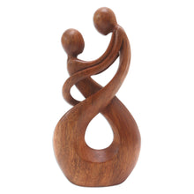Load image into Gallery viewer, Hand Carved Romantic Wood Sculpture - Honeymoon Dance | NOVICA