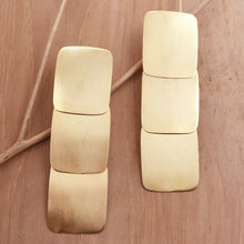 Load image into Gallery viewer, Hand Crafted Gold-Plated Dangle Earrings - Reflection of Life | NOVICA