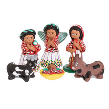 Load image into Gallery viewer, 12 Piece Ceramic Nativity Scene with Apparel from Santiago - Christmas in Santiago | NOVICA