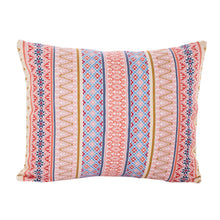 Load image into Gallery viewer, Handloomed Strawberry Cotton Cushion Cover from Guatemala - Striped Strawberry | NOVICA
