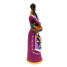 Load image into Gallery viewer, Handcrafted Ceramic Catrina Statuette - La Catrina Candelaria | NOVICA
