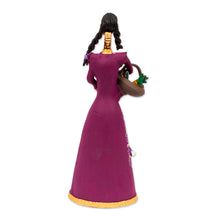 Load image into Gallery viewer, Handcrafted Ceramic Catrina Statuette - La Catrina Candelaria | NOVICA