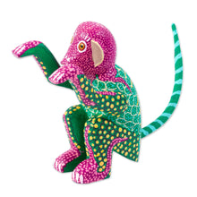Load image into Gallery viewer, Multicolored Small Alebrije Figurine - Bold Monkey | NOVICA