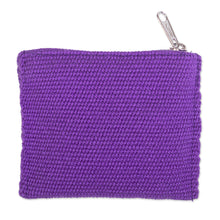 Load image into Gallery viewer, Handcrafted Coin Purse from Peru - Floral Keeper in Lilac | NOVICA