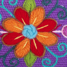 Load image into Gallery viewer, Handcrafted Coin Purse from Peru - Floral Keeper in Lilac | NOVICA