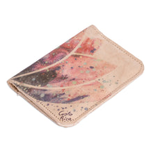Load image into Gallery viewer, Passport Holder Handcrafted with Leather in Costa Rica - Delicate Lotus Flower | NOVICA