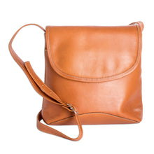 Load image into Gallery viewer, Costa Rican 100% Leather Shoulder Bag with Magnetic Snap - Feminine Style | NOVICA