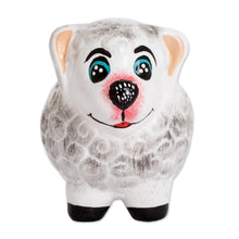 Load image into Gallery viewer, Handpainted Mini Ceramic Sheep Flower Pot from Guatemala - Herbaceous Sheep | NOVICA