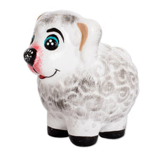 Load image into Gallery viewer, Handpainted Mini Ceramic Sheep Flower Pot from Guatemala - Herbaceous Sheep | NOVICA