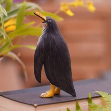 Load image into Gallery viewer, Hand Crafted Jempinis Wood Penguin Statuette - Friendly Penguin | NOVICA