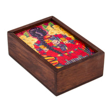 Load image into Gallery viewer, Handmade Decoupage Wood Box with Printed Cover from Mexico - Wistfulness | NOVICA