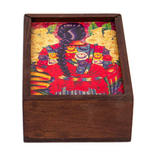 Load image into Gallery viewer, Handmade Decoupage Wood Box with Printed Cover from Mexico - Wistfulness | NOVICA