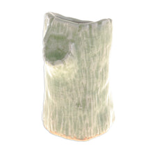 Load image into Gallery viewer, Handcrafted Celadon Bud Vase - Faux Bois | NOVICA