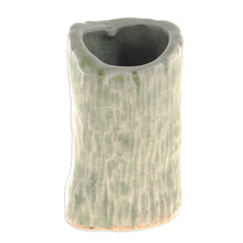 Load image into Gallery viewer, Handcrafted Celadon Bud Vase - Faux Bois | NOVICA