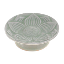 Load image into Gallery viewer, Floral Motif Footed Plate - Lanna Lotus | NOVICA