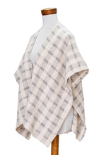 Load image into Gallery viewer, Striped Grey Ruana Made with 100% Cotton in El Salvador - Grey Cojutepeque Stripes | NOVICA