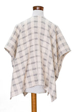 Load image into Gallery viewer, Striped Grey Ruana Made with 100% Cotton in El Salvador - Grey Cojutepeque Stripes | NOVICA