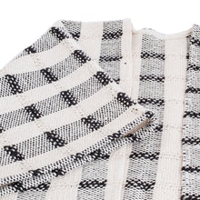Load image into Gallery viewer, Hand-woven Black and White Ruana Made with 100% Cotton - Rustic in Black | NOVICA