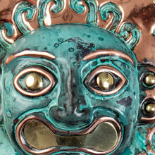 Load image into Gallery viewer, Handmade Peruvian Copper and Bronze Decorative Wall Mask - Solar Octopus | NOVICA