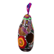 Load image into Gallery viewer, Hand-carved Hand-painted Dried Gourd Birdhouse from Peru - Home Sweet Home | NOVICA