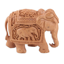Load image into Gallery viewer, Hand Made Kadam Wood Elephant Sculpture - Pomp and Pachyderm | NOVICA