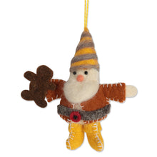 Load image into Gallery viewer, Handcrafted Wool Felt Christmas Ornaments (Set of 6) - Glad Tiding Gnomes | NOVICA