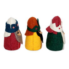 Load image into Gallery viewer, Artisan Crafted Wool Felt Holiday Decor (Set of 3) - Three Wise Men | NOVICA